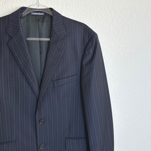 Ermenegildo Zegna Other - Ermenegildo Zegna Trofeo Wool Pinstripe Blazer Navy Blue 40R Saks Fifth Avenue